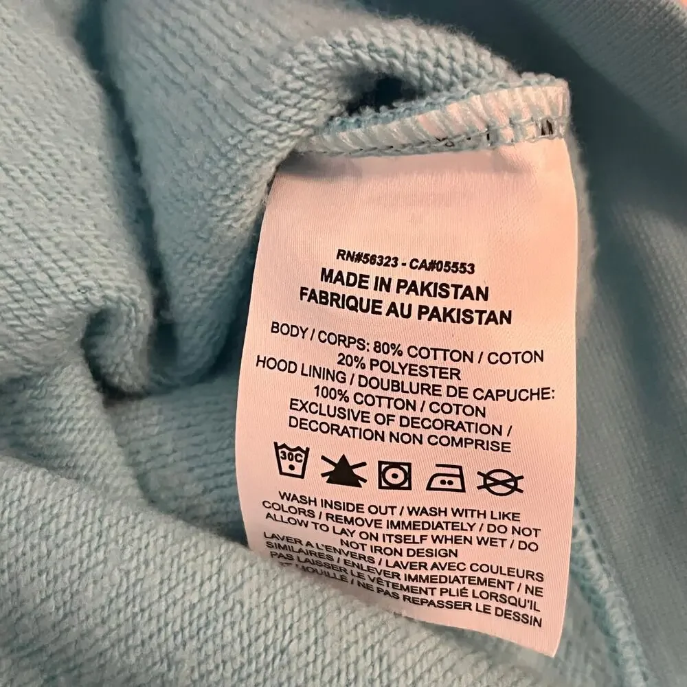 Nike Light Blue‎ Pullover Hoodie Unisex Medium Classic Swoosh Logo Cozycore
